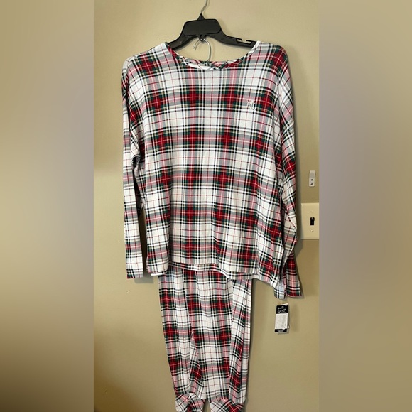 Lauren Ralph Lauren Plus Size Long Sleeve Crewneck Jogger Plaid Pajama Set NWT - Picture 4 of 7